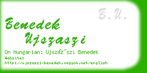 benedek ujszaszi business card